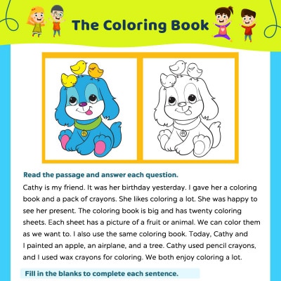 Reading Comprehension: The Coloring Book