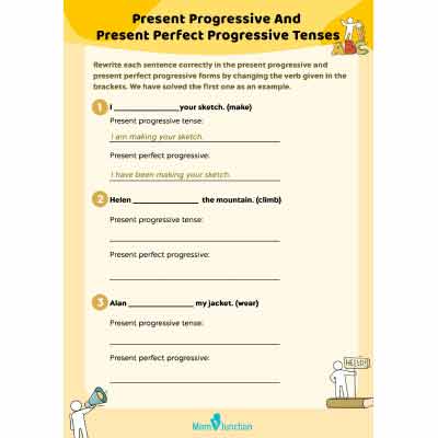 Rewrite The Sentence Using Present Progressive Tense